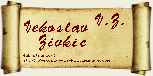 Vekoslav Živkić vizit kartica